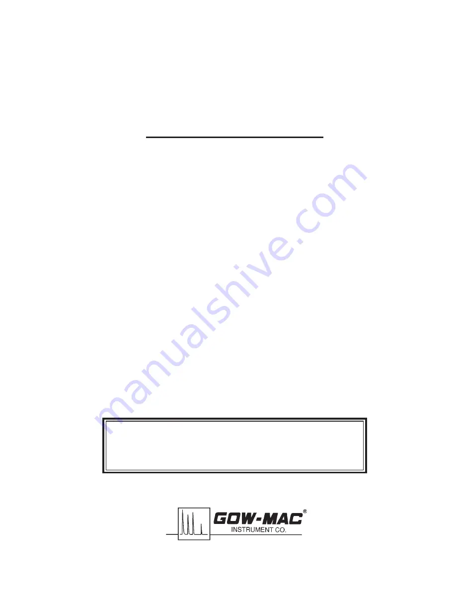 Gow-Mac 75-850-BV Operating Manual Download Page 1