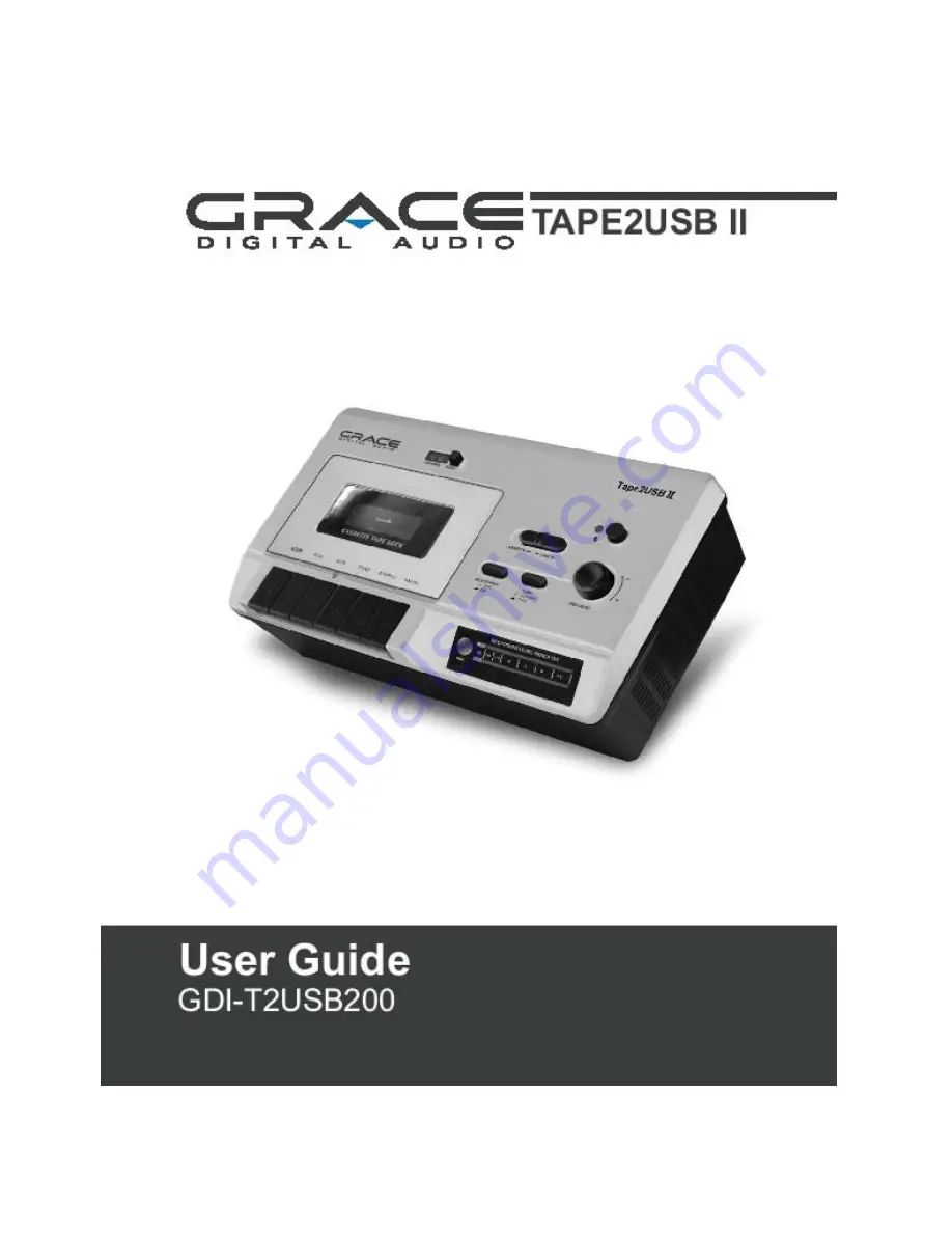 Grace Digital TAPE2USB GDI-T2USB200 Скачать руководство пользователя страница 1