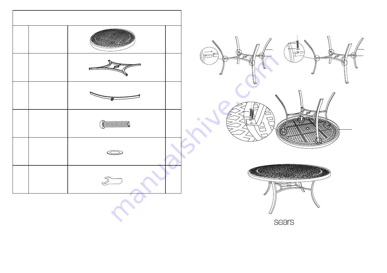 GRAND RESORT Garrison 5pc Dining Set Скачать руководство пользователя страница 2