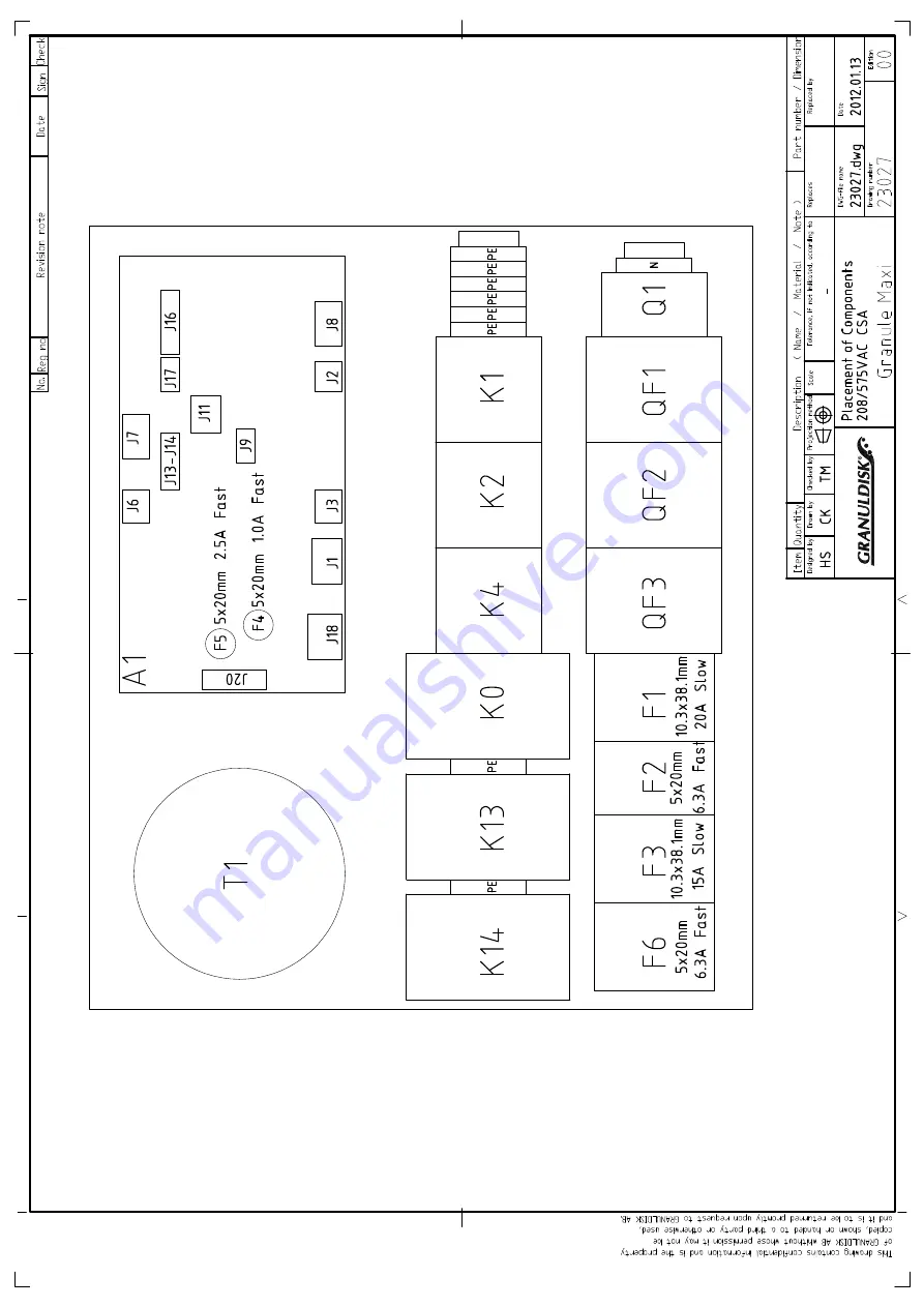 GRANULDISK Granule Maxi Service Manual Download Page 75