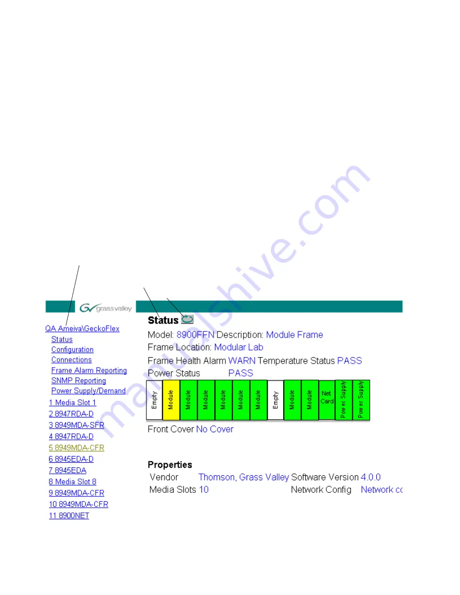 GRASS VALLEY 8949MDA-CFR Instruction Manual Download Page 20