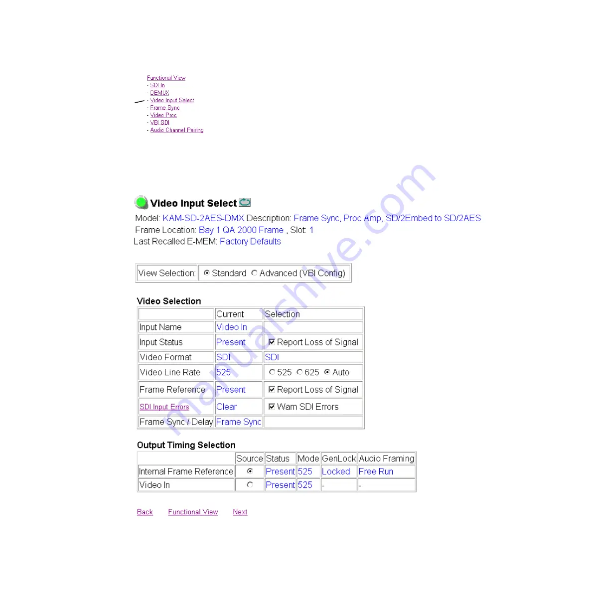 GRASS VALLEY KAM-SD-2AES-DMX Instruction Manual Download Page 35