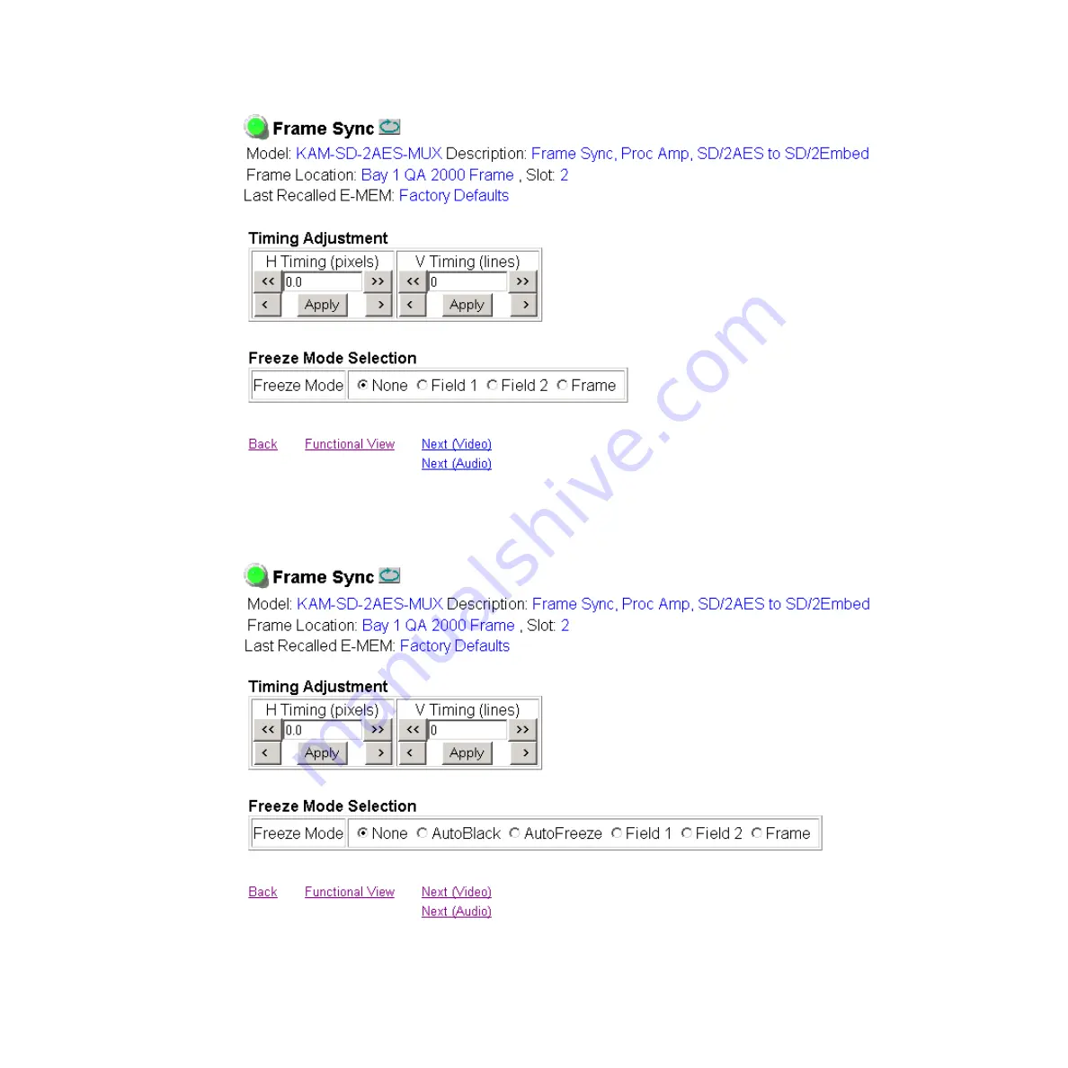 GRASS VALLEY KAM-SD-2AES Instruction Manual Download Page 39