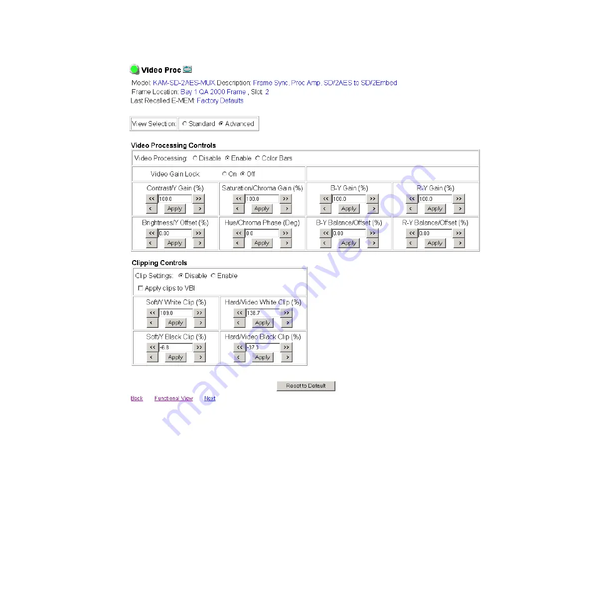 GRASS VALLEY KAM-SD-2AES Instruction Manual Download Page 43