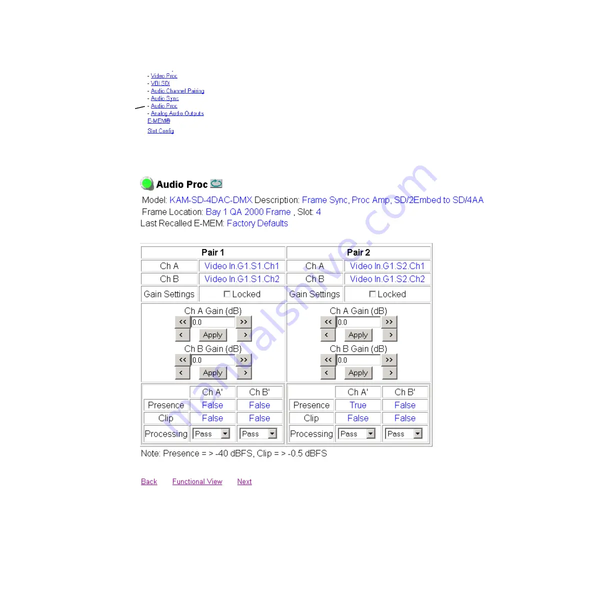 GRASS VALLEY KAM-SD-4DAC-DMX Instruction Manual Download Page 51