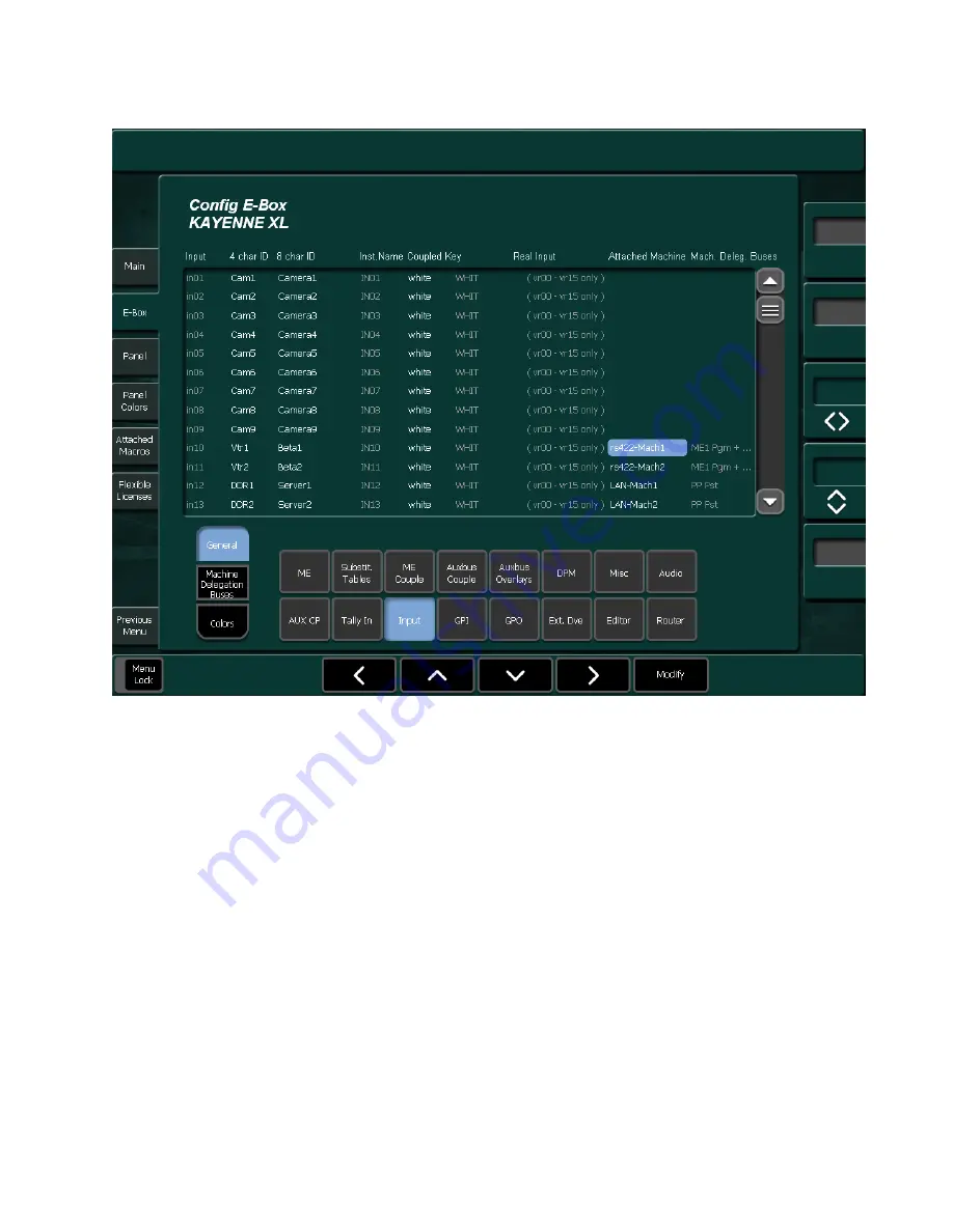 GRASS VALLEY Kayenne XL Package User Manual Download Page 381