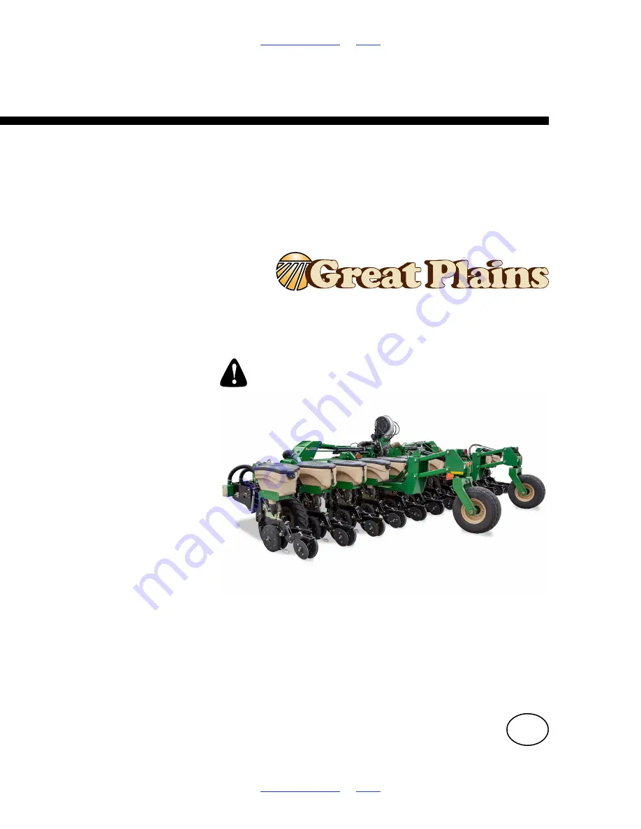 GREAT PLAINS Yield-Pro 3P3025AH Operator'S Manual Download Page 1