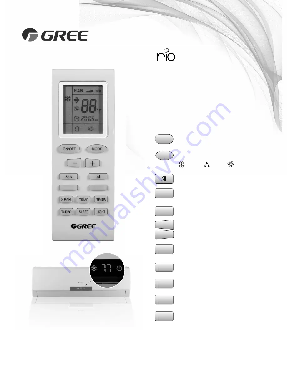 Gree RIO Series Quick Start Manual Download Page 1