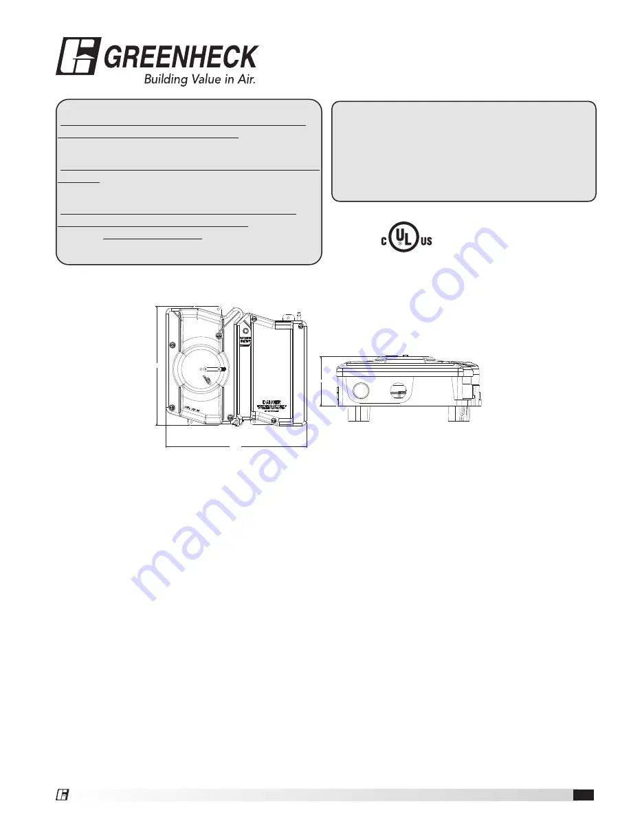 Greenheck Duct SD Quick Start Manual Download Page 1