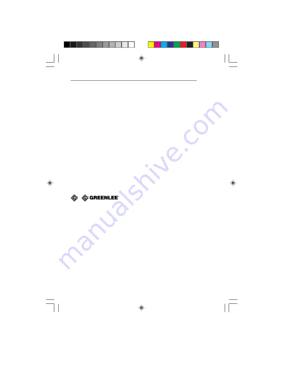 Greenlee CMI-200 Instruction Manual Download Page 17