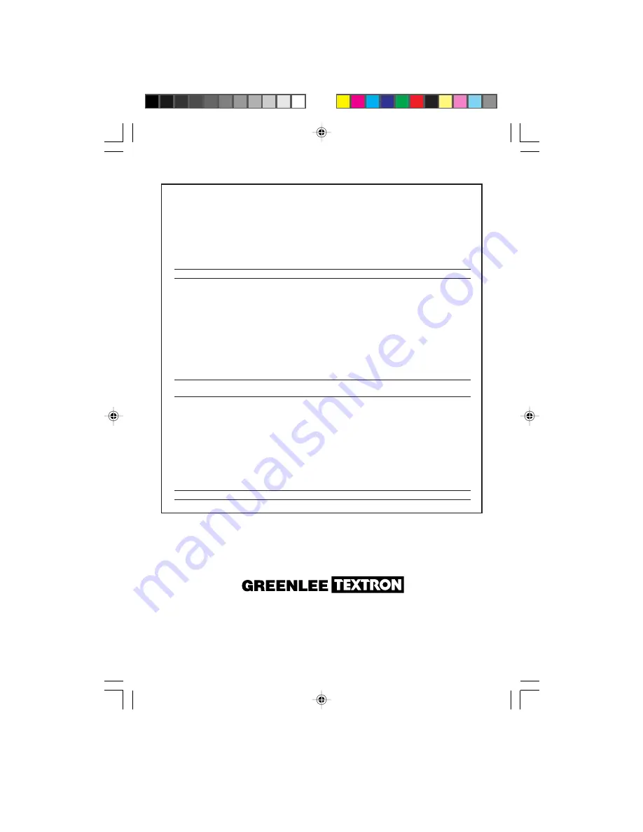 Greenlee CMI-200 Instruction Manual Download Page 48