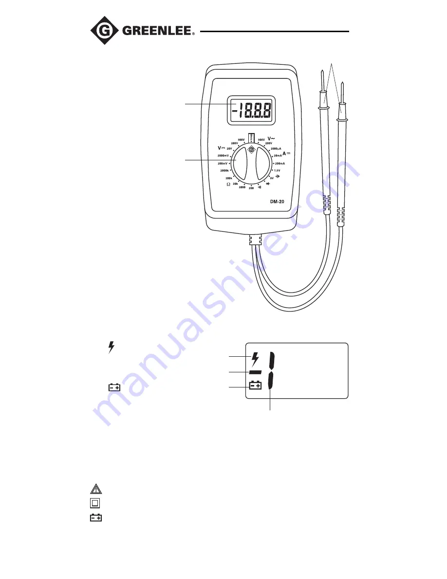 Greenlee DM-20 Instruction Manual Download Page 38