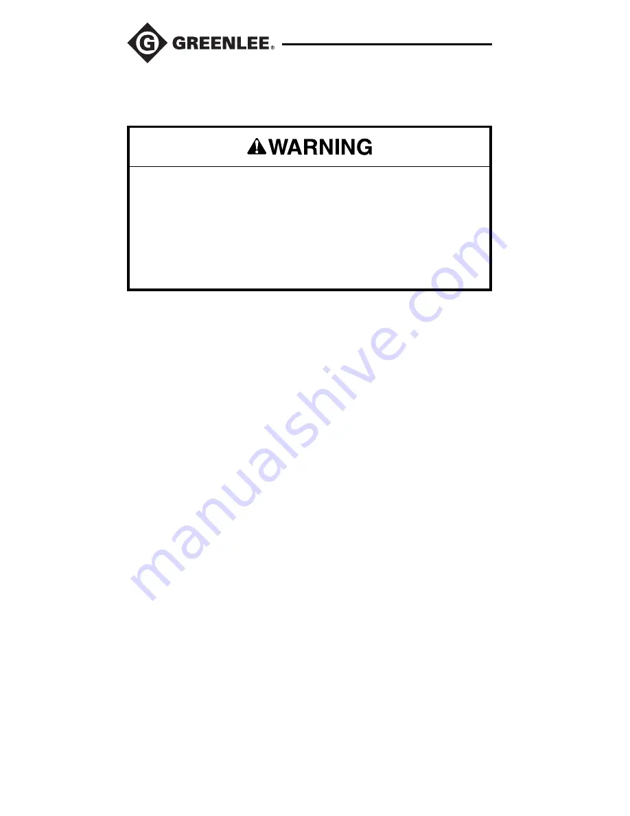 Greenlee DM-60 Instruction Manual Download Page 18