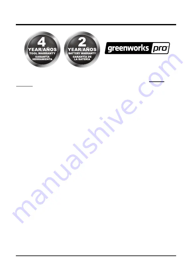 GreenWorks Pro BL60L2510 Owner'S Manual Download Page 18