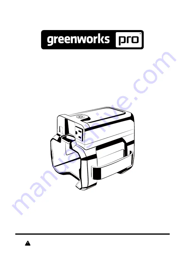 GreenWorks Pro IV80A00 Скачать руководство пользователя страница 1