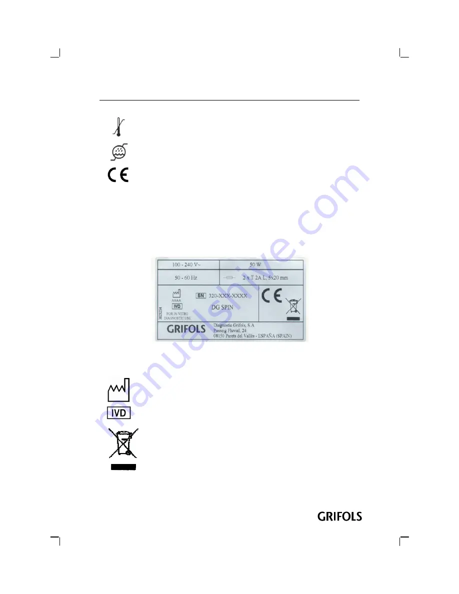 GRIFOLS DG Spin Instructions For Use Manual Download Page 11