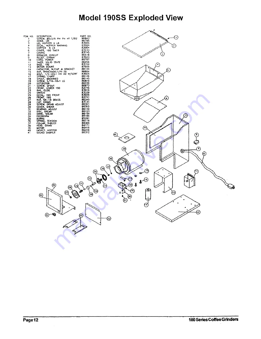 Grindmaster 100 Operation And Instruction Manual Download Page 12