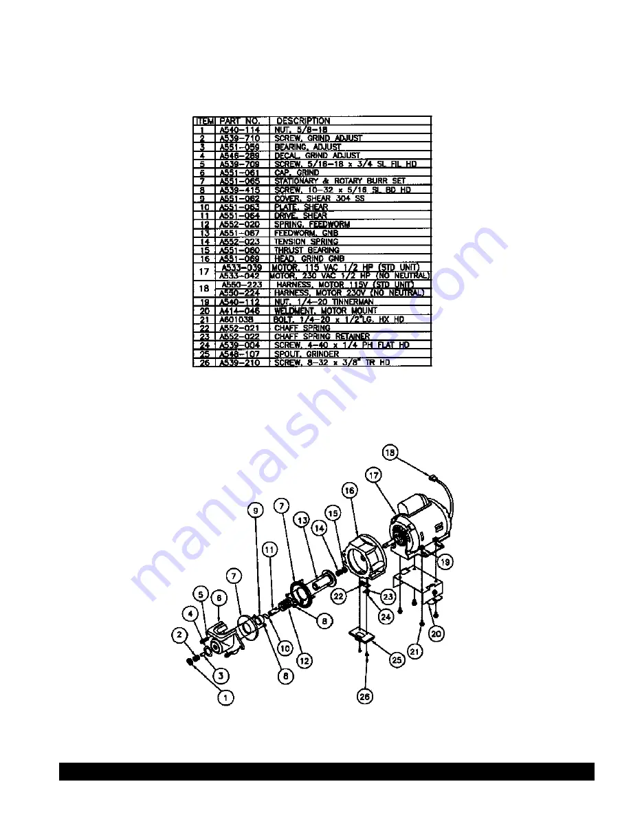 Grindmaster American Metal Ware P400GNB-E Operation And Instruction Manual Download Page 23