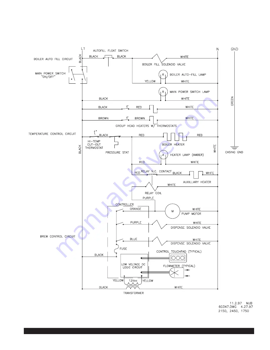 Grindmaster Espressimo 1750 Operating & Installation Manual Download Page 19