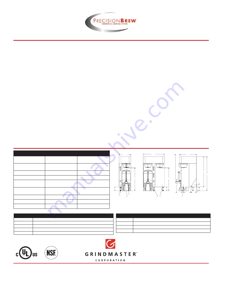 Grindmaster PrecisionBrew PBIC-330 Скачать руководство пользователя страница 2