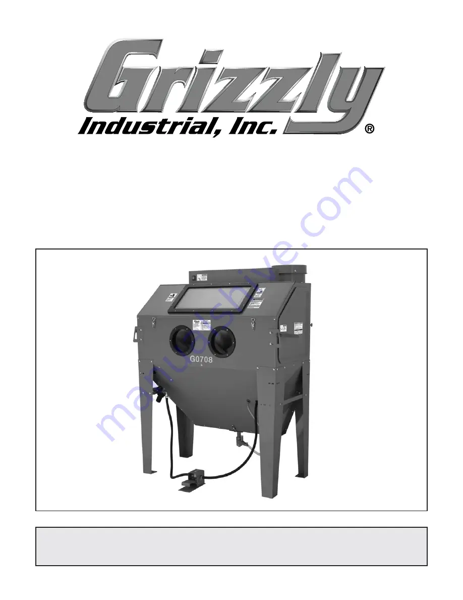 Grizzly G0708 Owner'S Manual Download Page 1