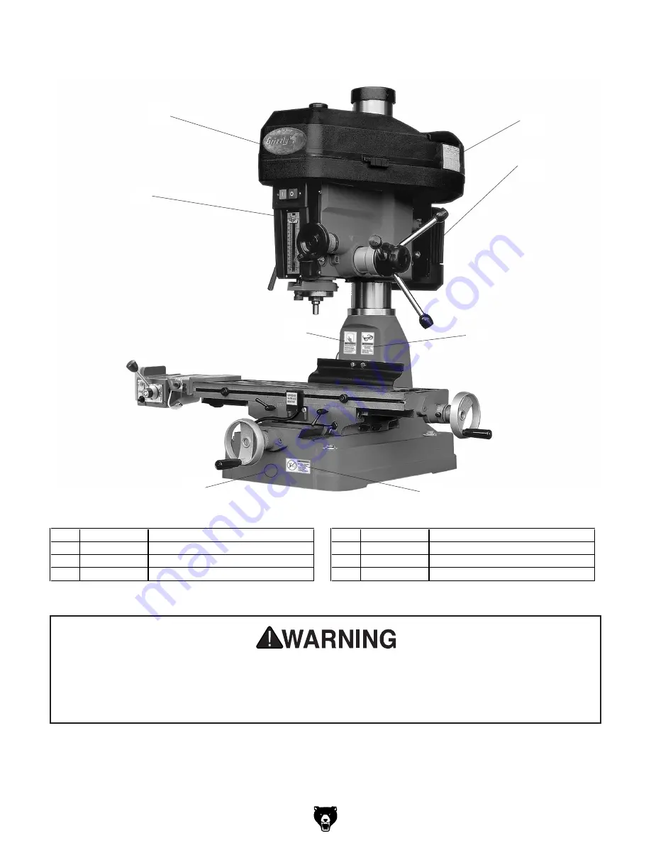 Grizzly G1006 Owner'S Manual Download Page 44