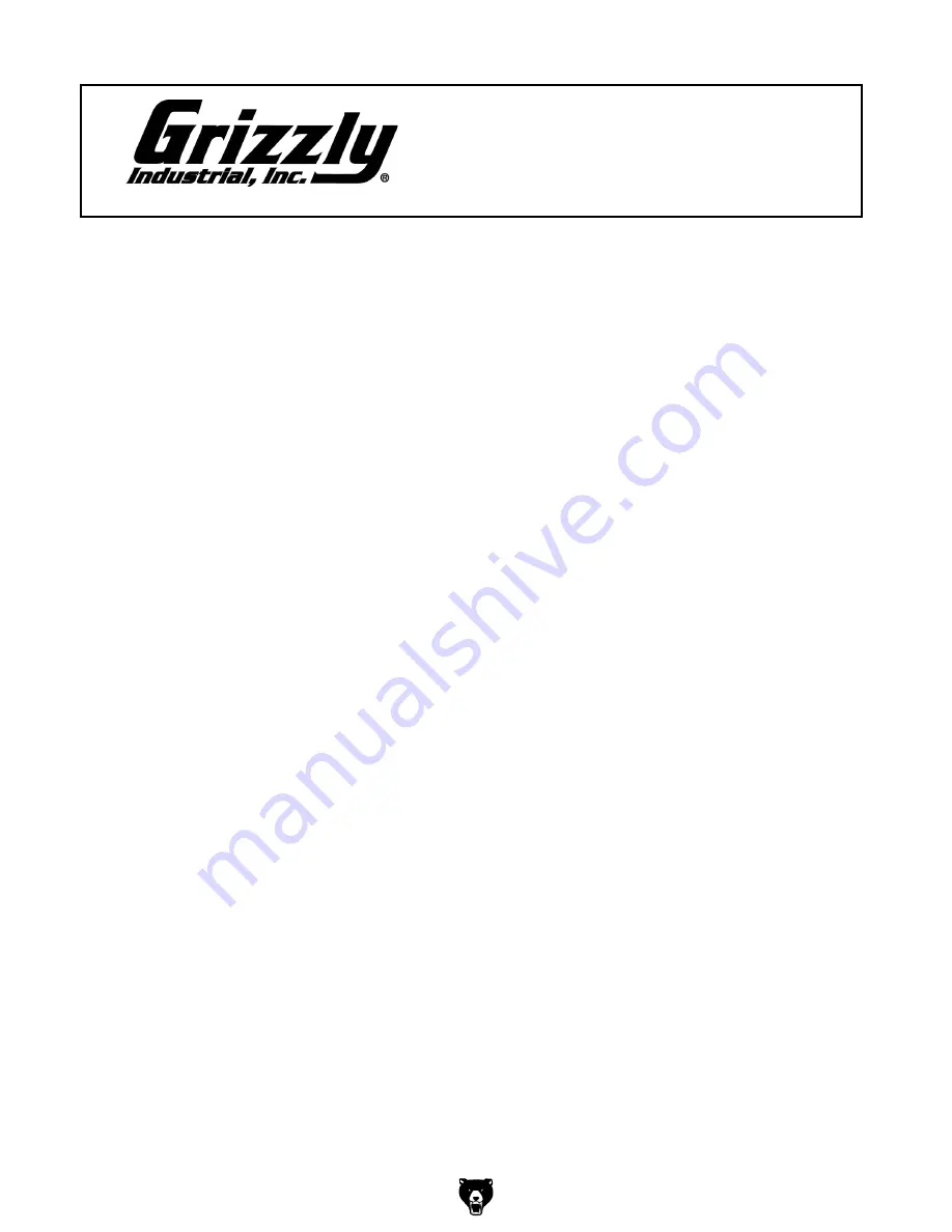 Grizzly G7873 Owner'S Manual Download Page 8