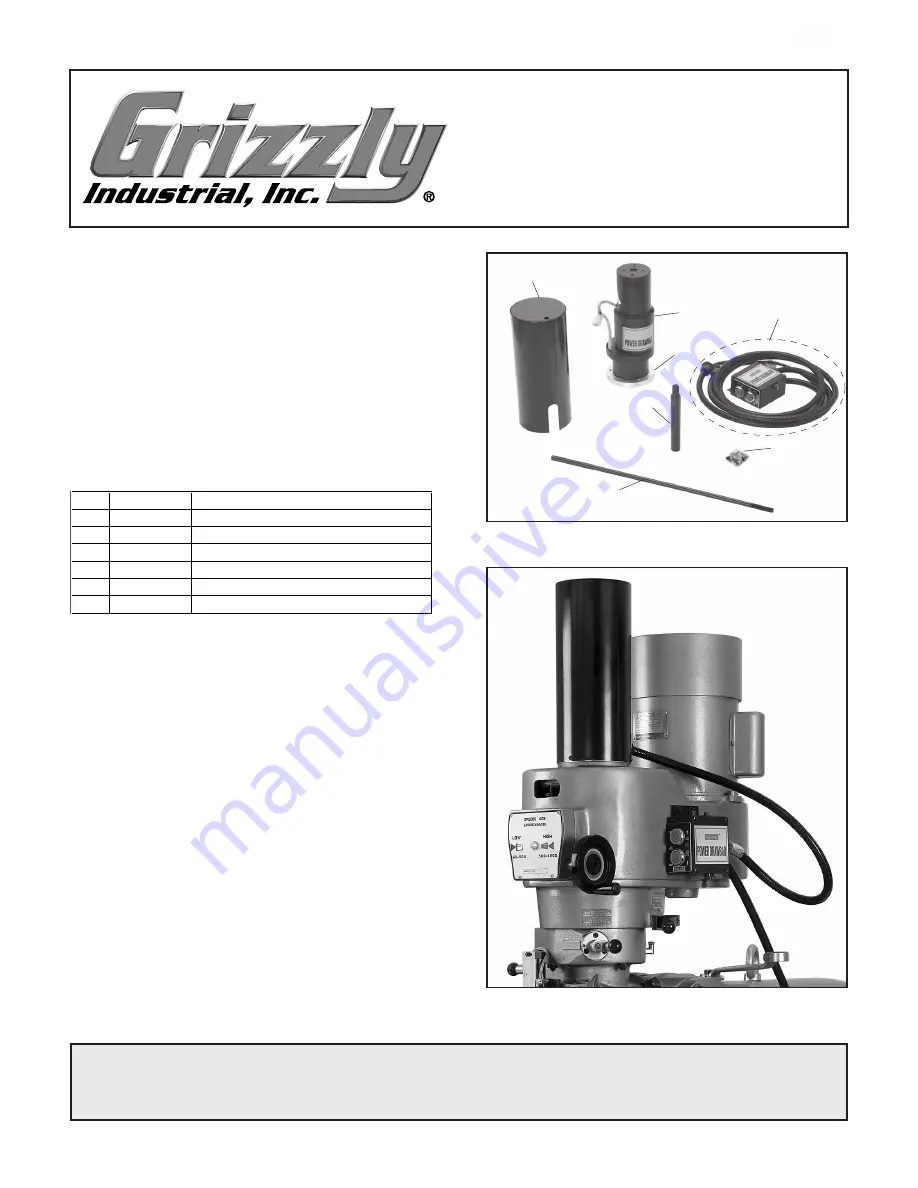 Grizzly H8368 Скачать руководство пользователя страница 1