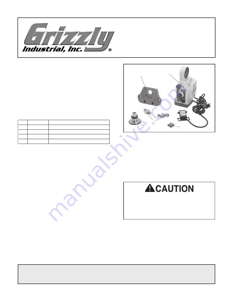 Grizzly H8371 Скачать руководство пользователя страница 1