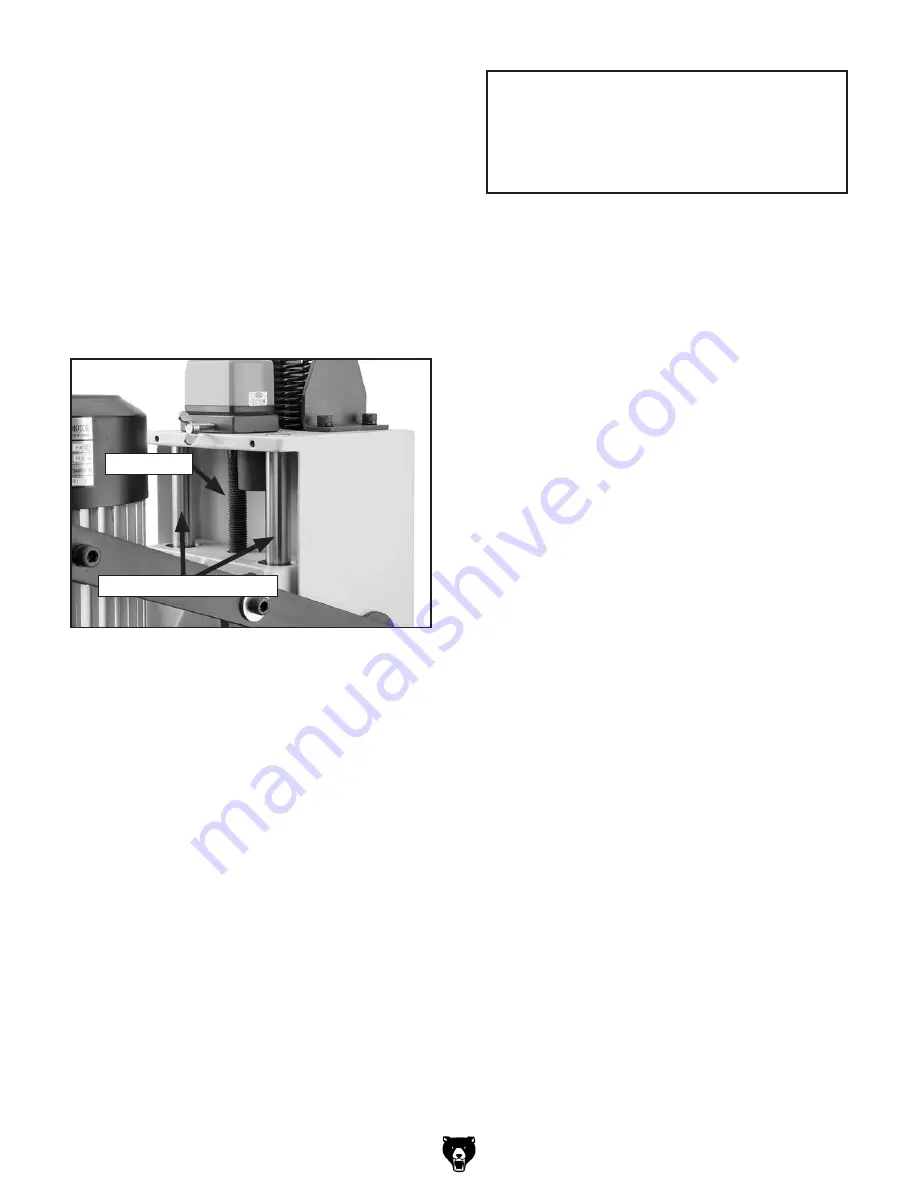 Grizzly Line Boring Machine G0642 Owner'S Manual Download Page 31