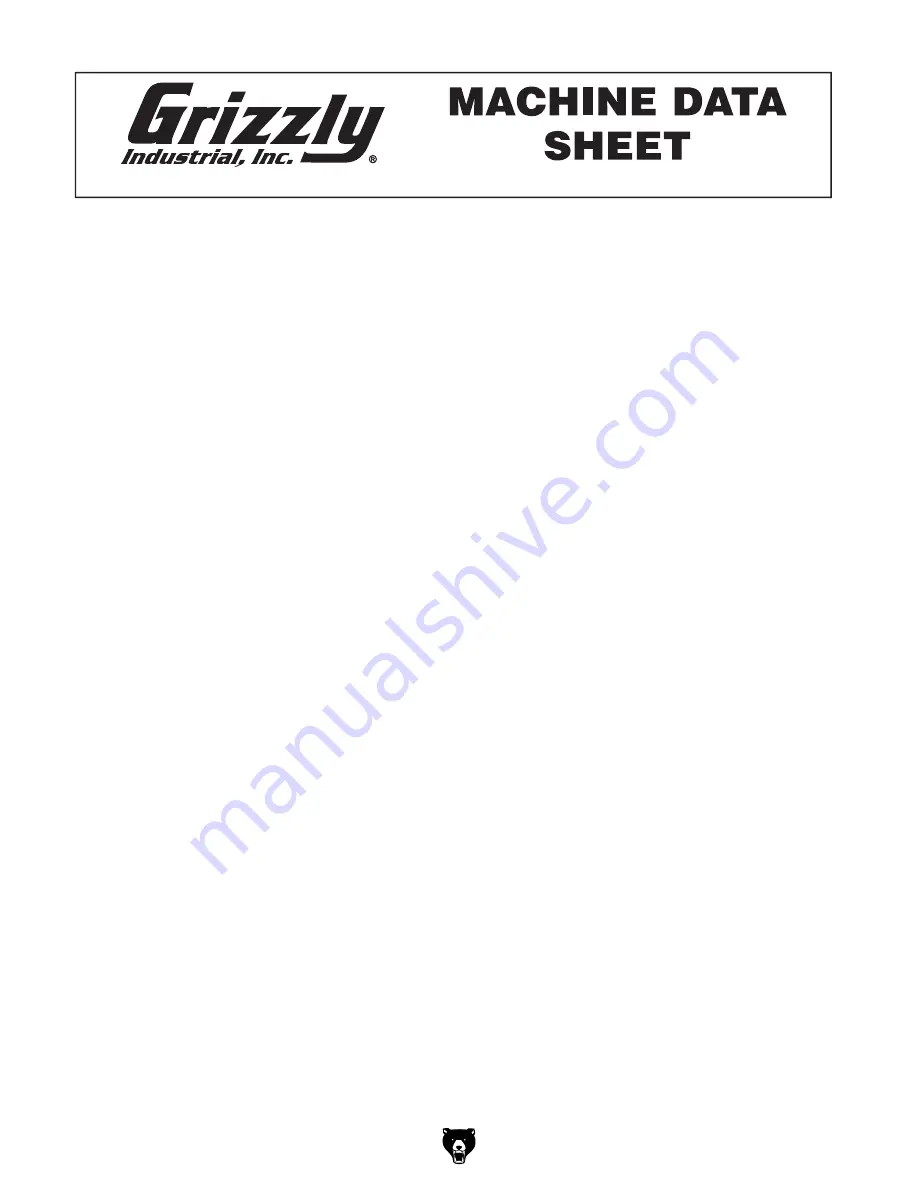 Grizzly T1240 Owner'S Manual Download Page 7