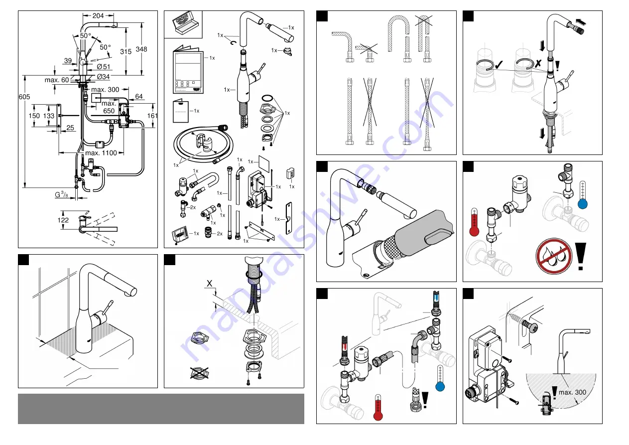 Grohe ESSENCE FOOT CONTROL 30 311 Installation Instructions Manual Download Page 2