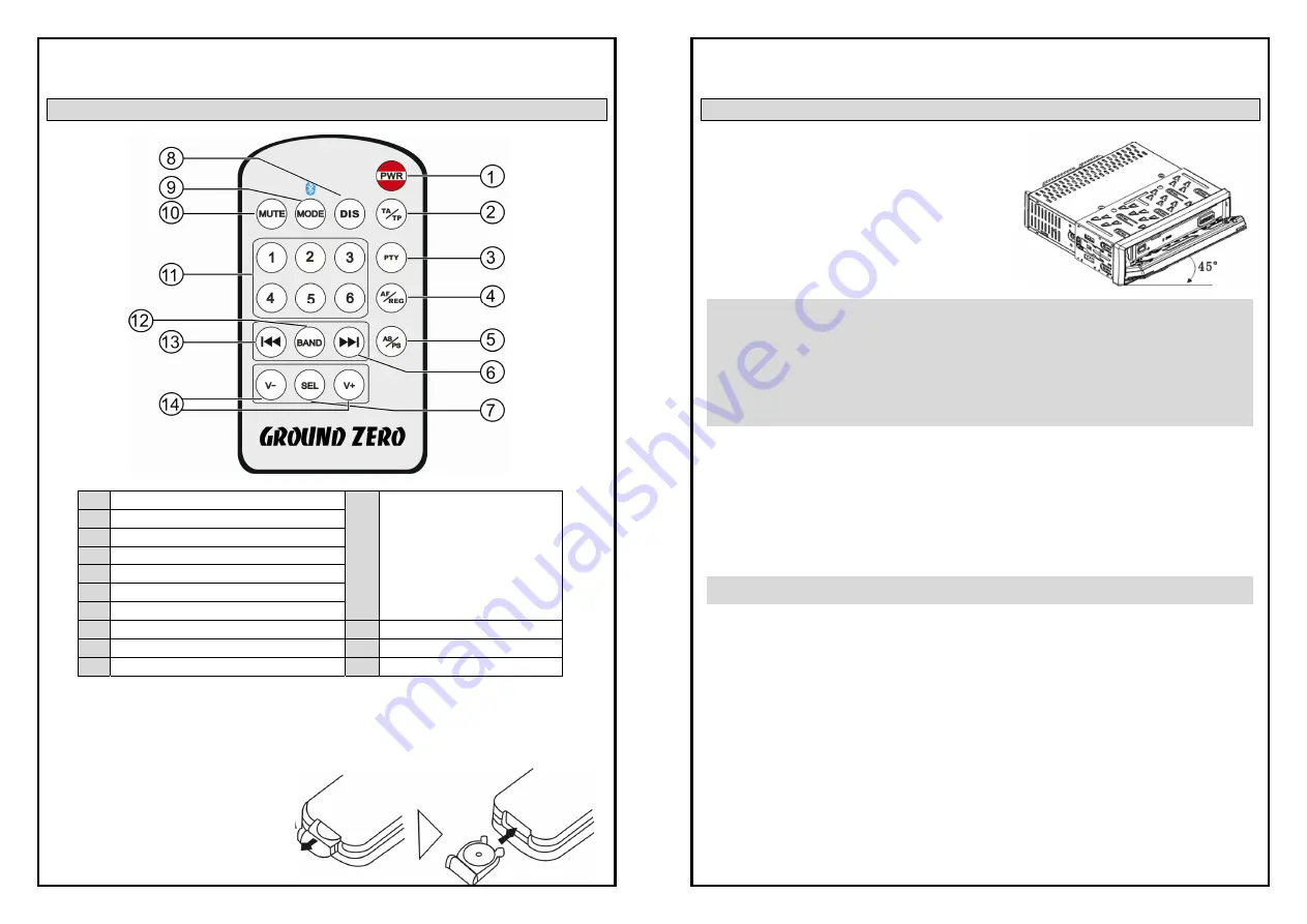 Ground Zero GZCR 335BT Owner'S Manual Download Page 4