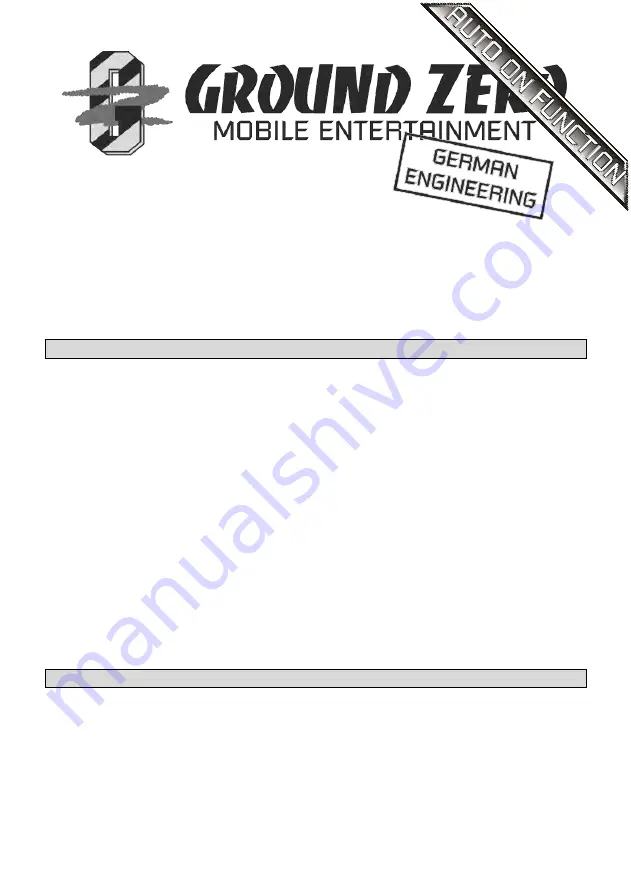 Ground Zero GZIA 2130HPX Owner'S Manual Download Page 38