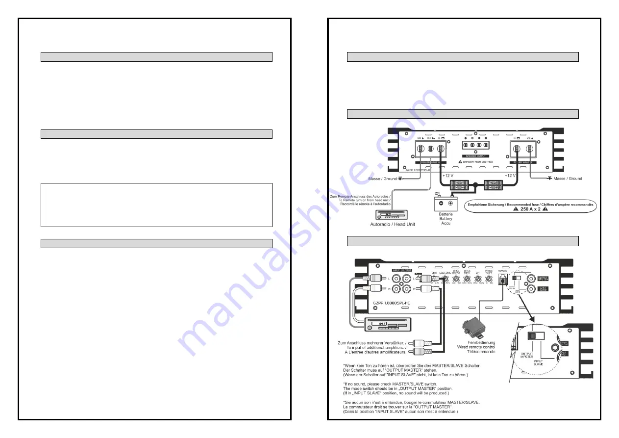 Ground Zero GZPA 1.8000SPL-HC Owner'S Manual Download Page 14