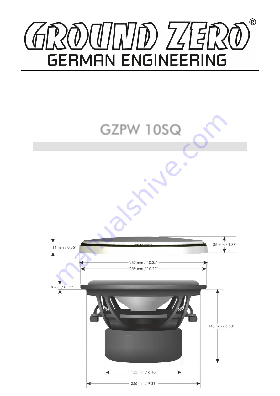 Ground Zero PLUTONIUM SERIES Owner'S Manual Download Page 3