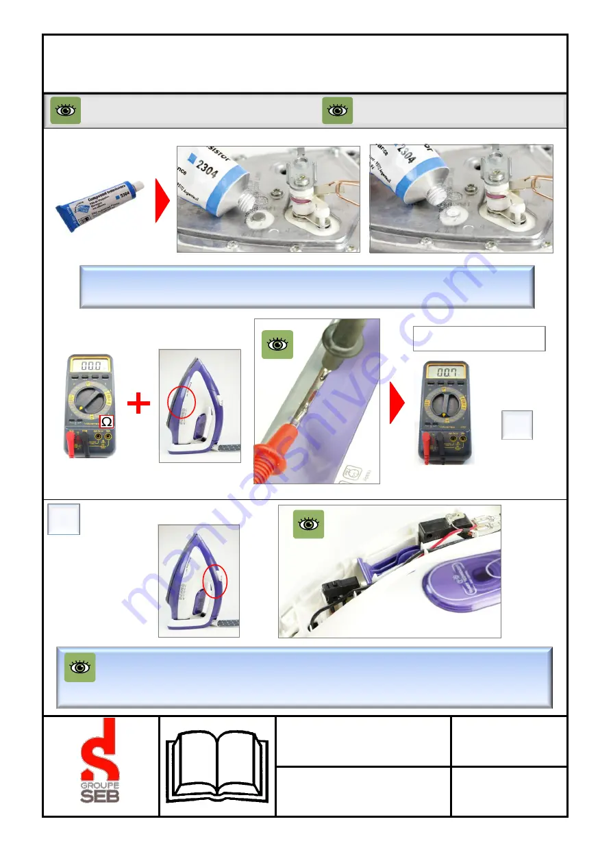 Groupe SEB Calor GV676 Series Service Manual Download Page 11