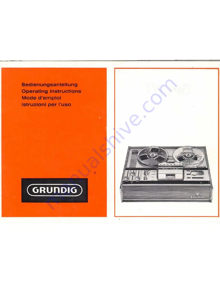 Grundig TK 146 Operating Instructions Manual Download Page 1