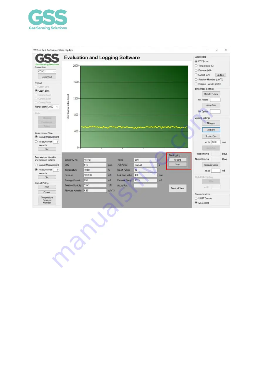 GSS CozIR-Blink User Manual Download Page 29