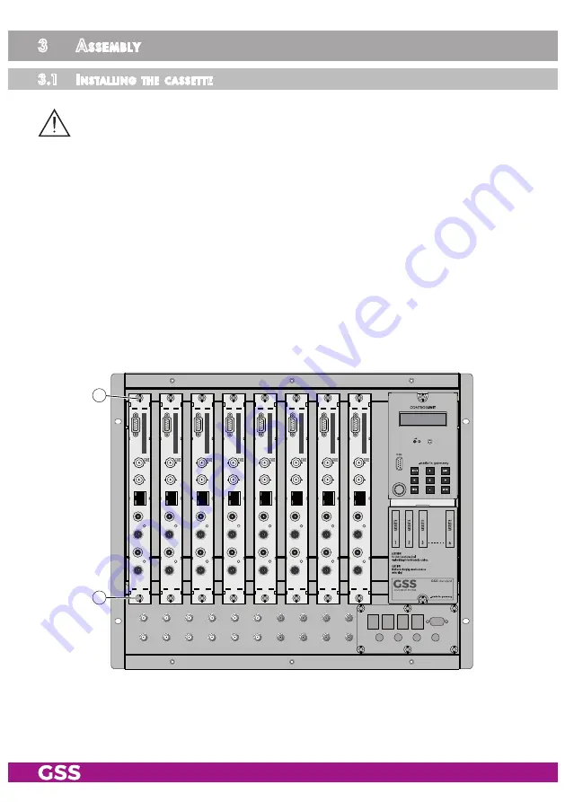 GSS HDMT 1000 SPTS Assembly Instruction Manual Download Page 9