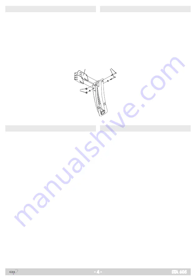 GSS STA 605 Assembly Instructions Manual Download Page 4