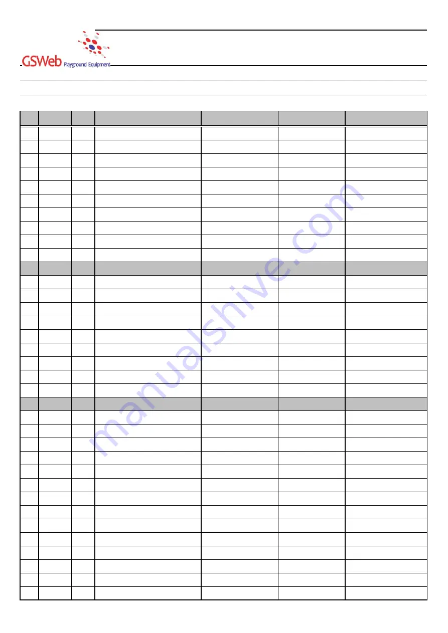 GSWeb Playground Equipment GS-W1001 Installation Manual Download Page 2