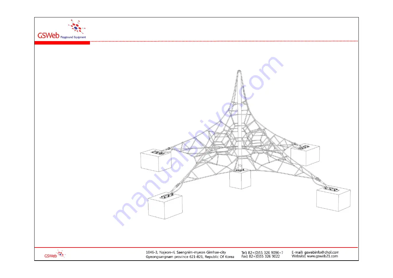 GSWeb Playground Equipment GS-W1001 Installation Manual Download Page 3