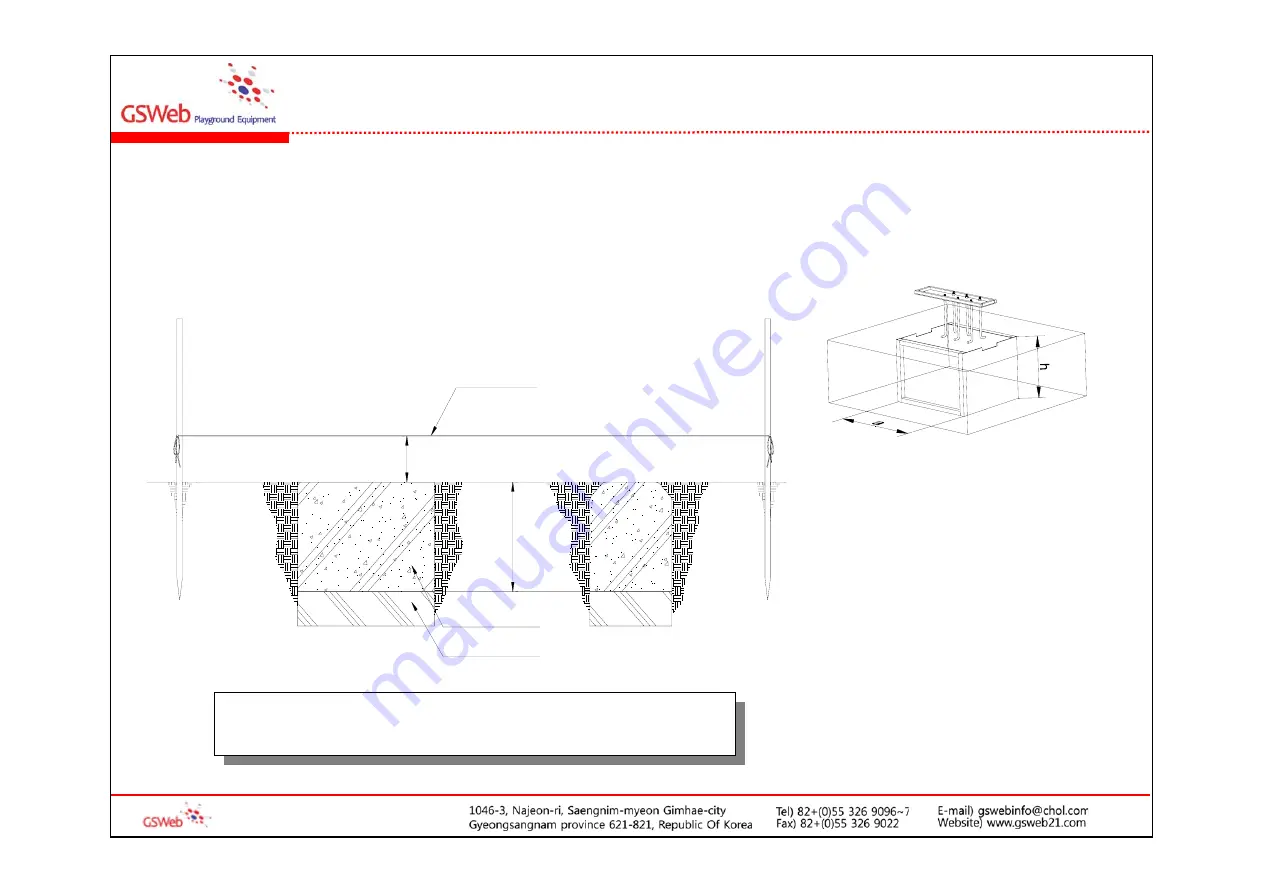 GSWeb Playground Equipment GS-W1001 Installation Manual Download Page 6