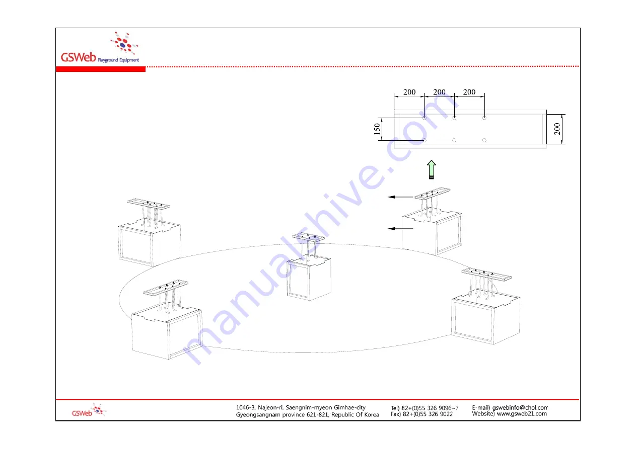 GSWeb Playground Equipment GS-W1001 Installation Manual Download Page 8