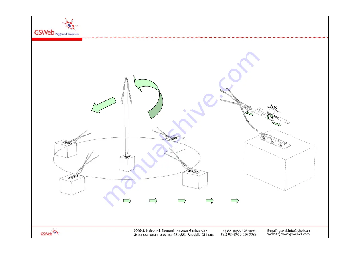 GSWeb Playground Equipment GS-W1001 Installation Manual Download Page 16