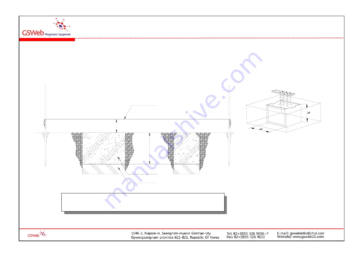 GSWeb Playground Equipment GS-W5002 Installation Manual Download Page 6