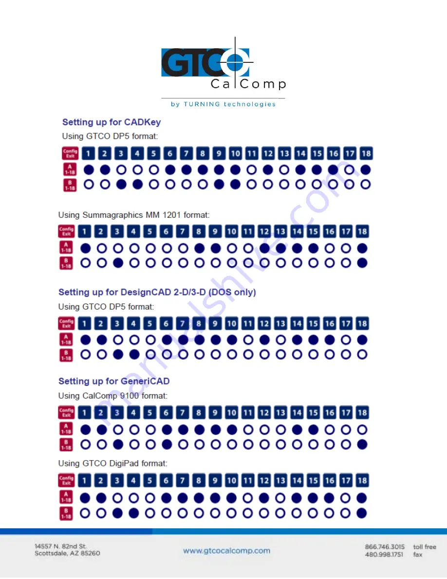 GTCO CalComp Drawingboard IV Скачать руководство пользователя страница 22