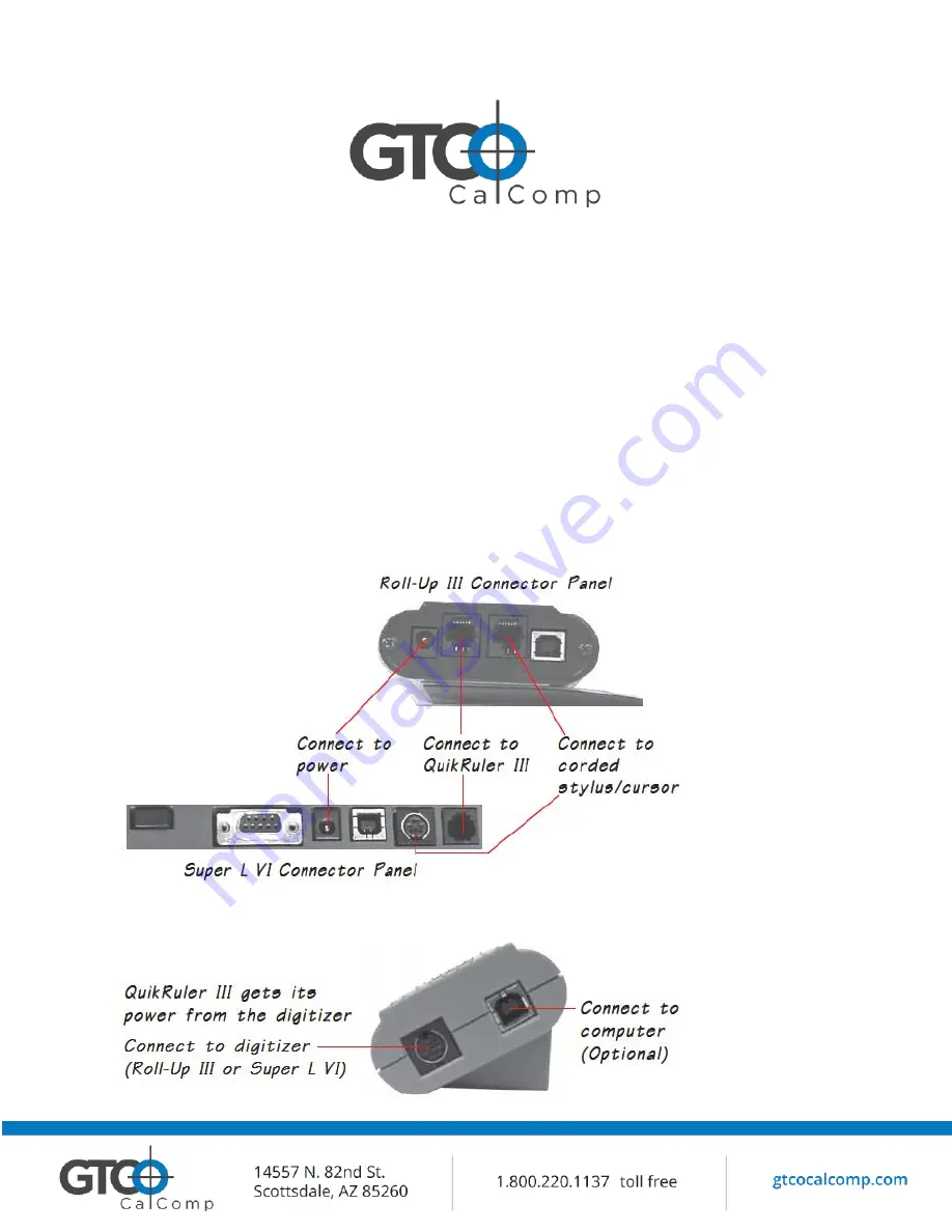 GTCO CalComp QuikRuler III Скачать руководство пользователя страница 5