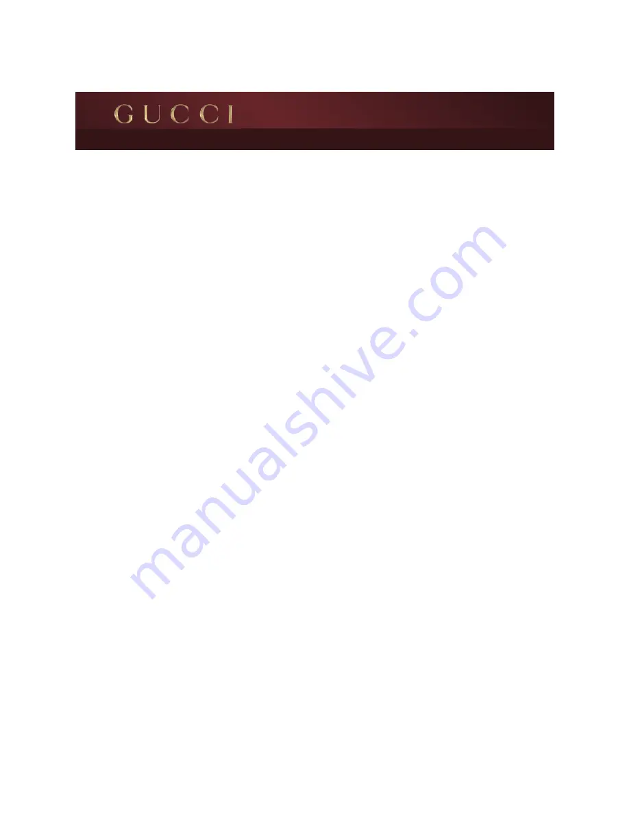 Gucci STANDARD WATCHES Instructions For Use Manual Download Page 1